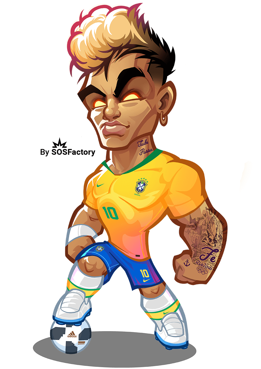 | Worldcup Russia 2018 Mascotization: cartoon mascot characters of 15