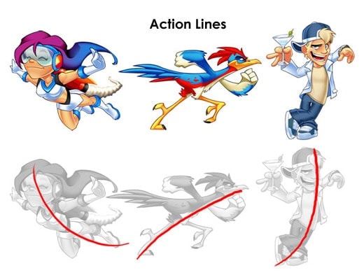 drawing exercise: action line