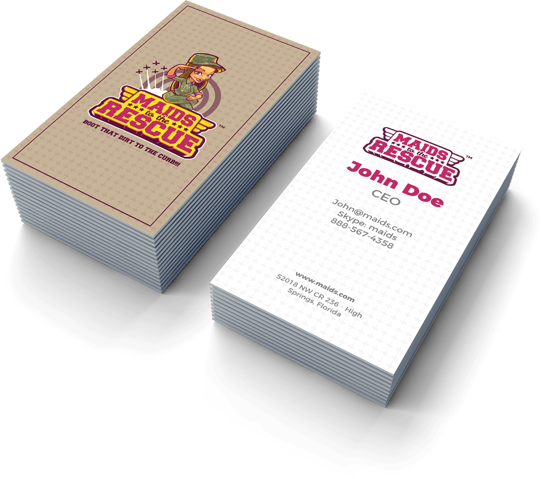 Maids to the Rescue business card