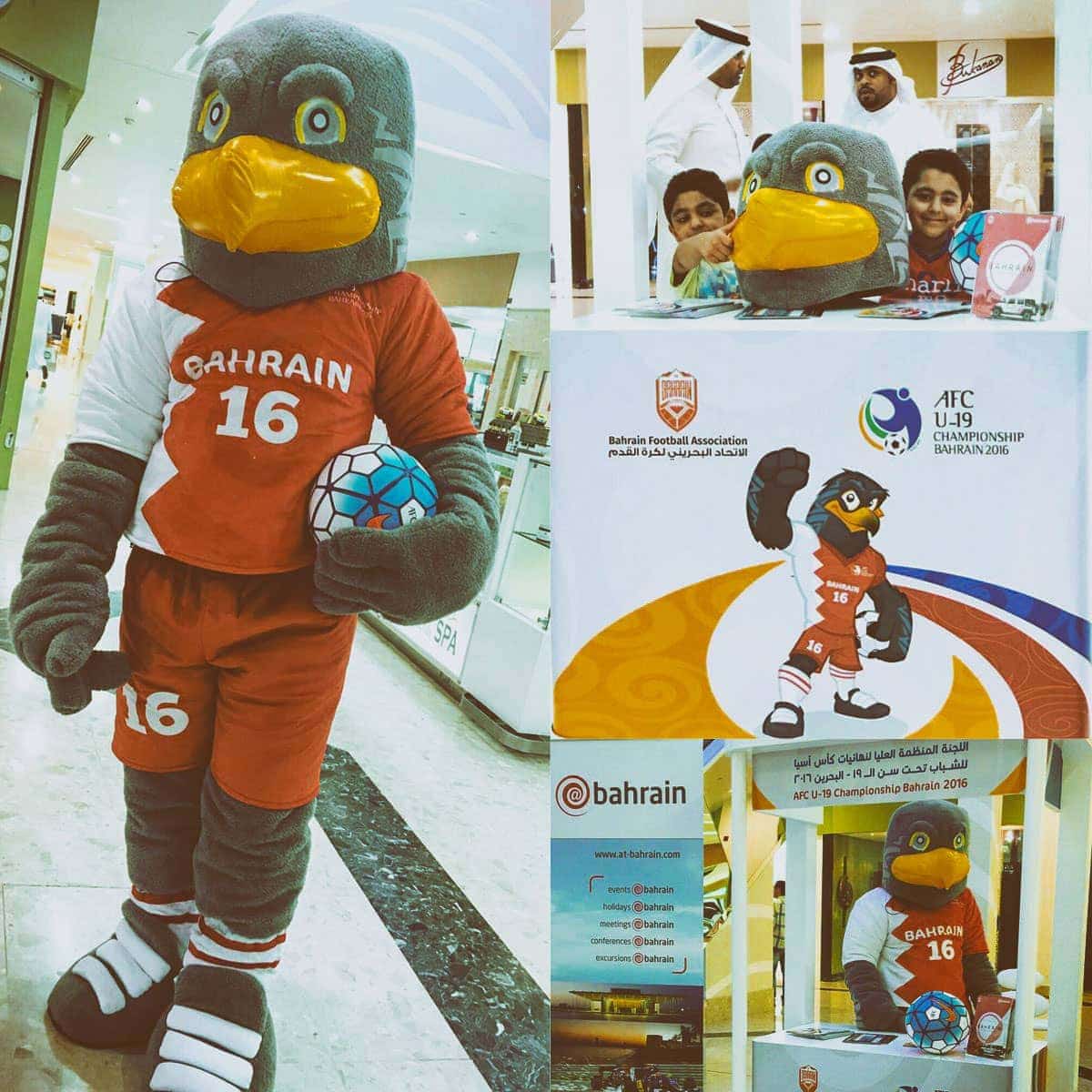 presentación mascota de bahrein 2016
