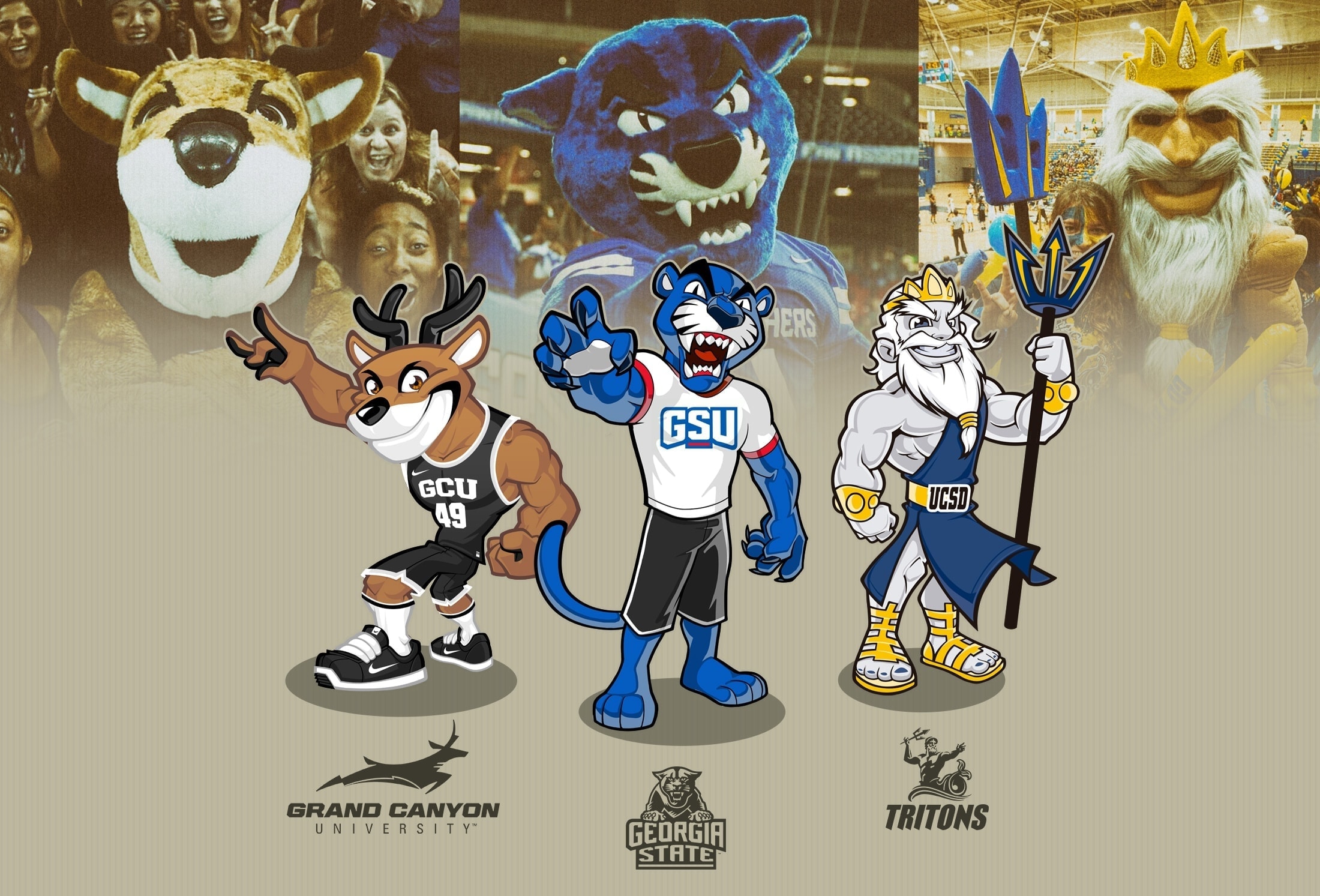  Sport mascot designs for USA Universities