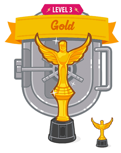 gold trophy interface design