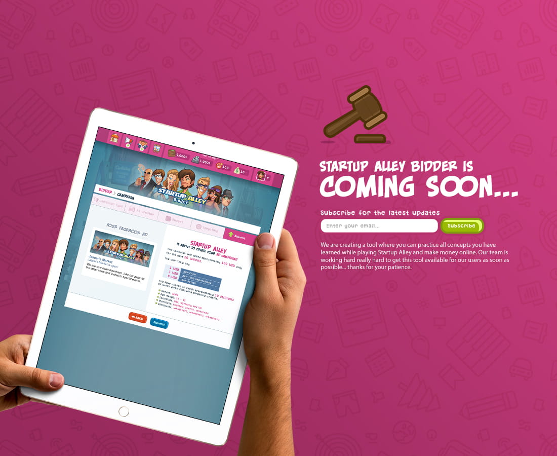 coming soon interface design