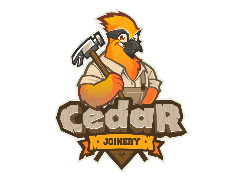 Diseño de logo y mascota para carpintería