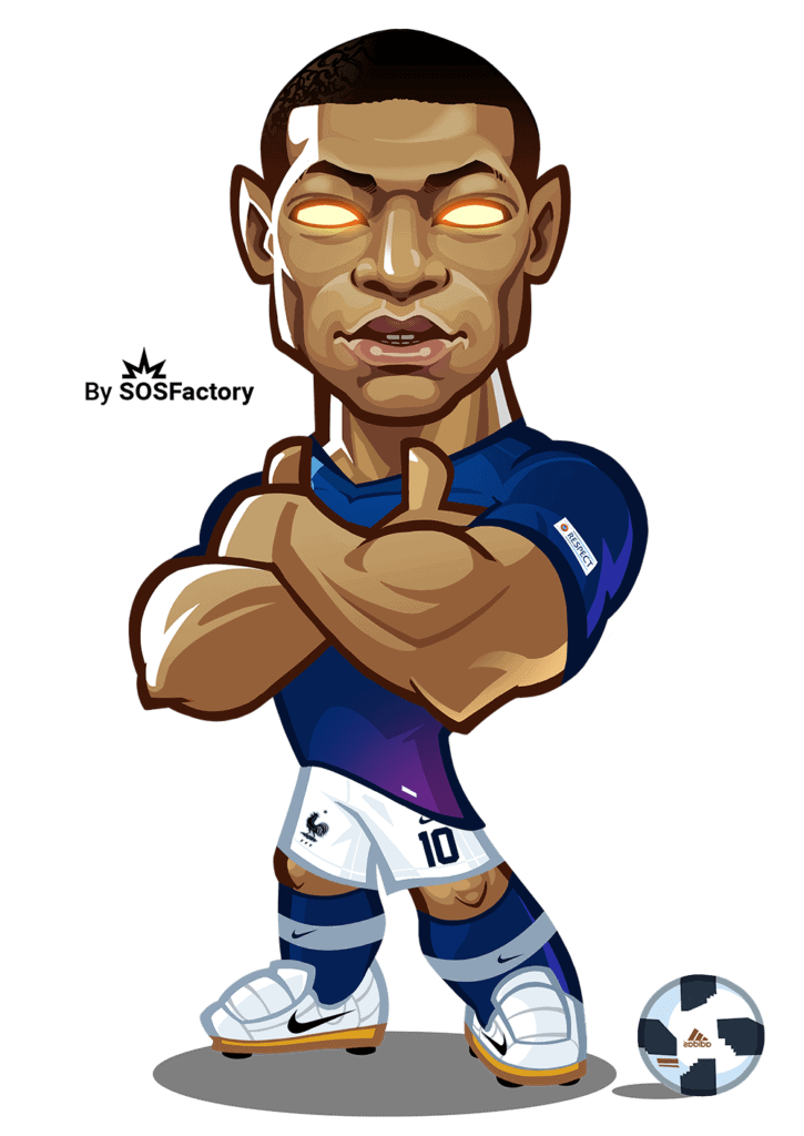 mbappe caricatura