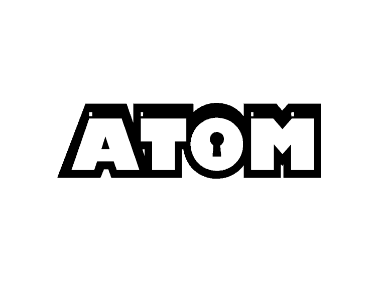 atom logo design 1 color