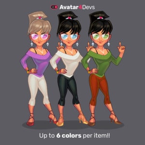 Set 2: Mujer Sexy Avatar