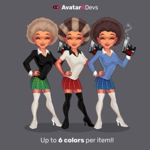 Set 1: Mujer Mafia Avatar