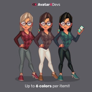 Set 3: Mujer Mobile Avatar