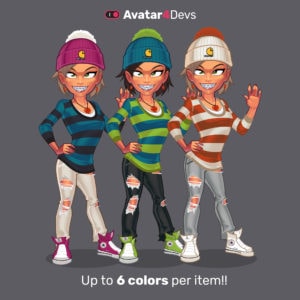 Set 8: Mujer Casual Avatar