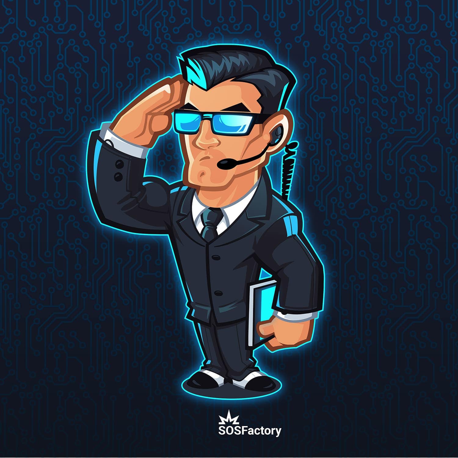 Security Mascot design Security Mascot design