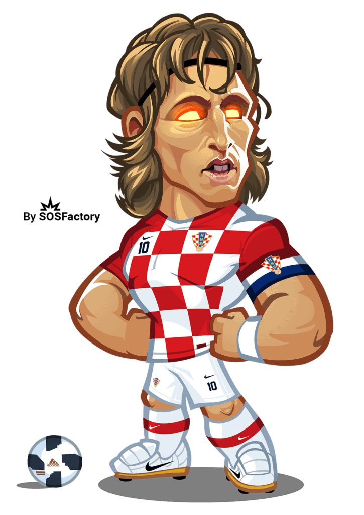 luka modric caricature