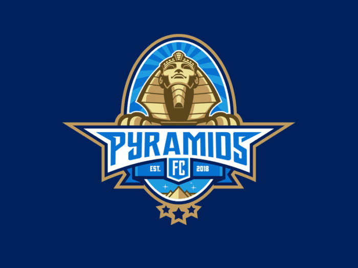 Sphinx mascot logo for Pyramids FC