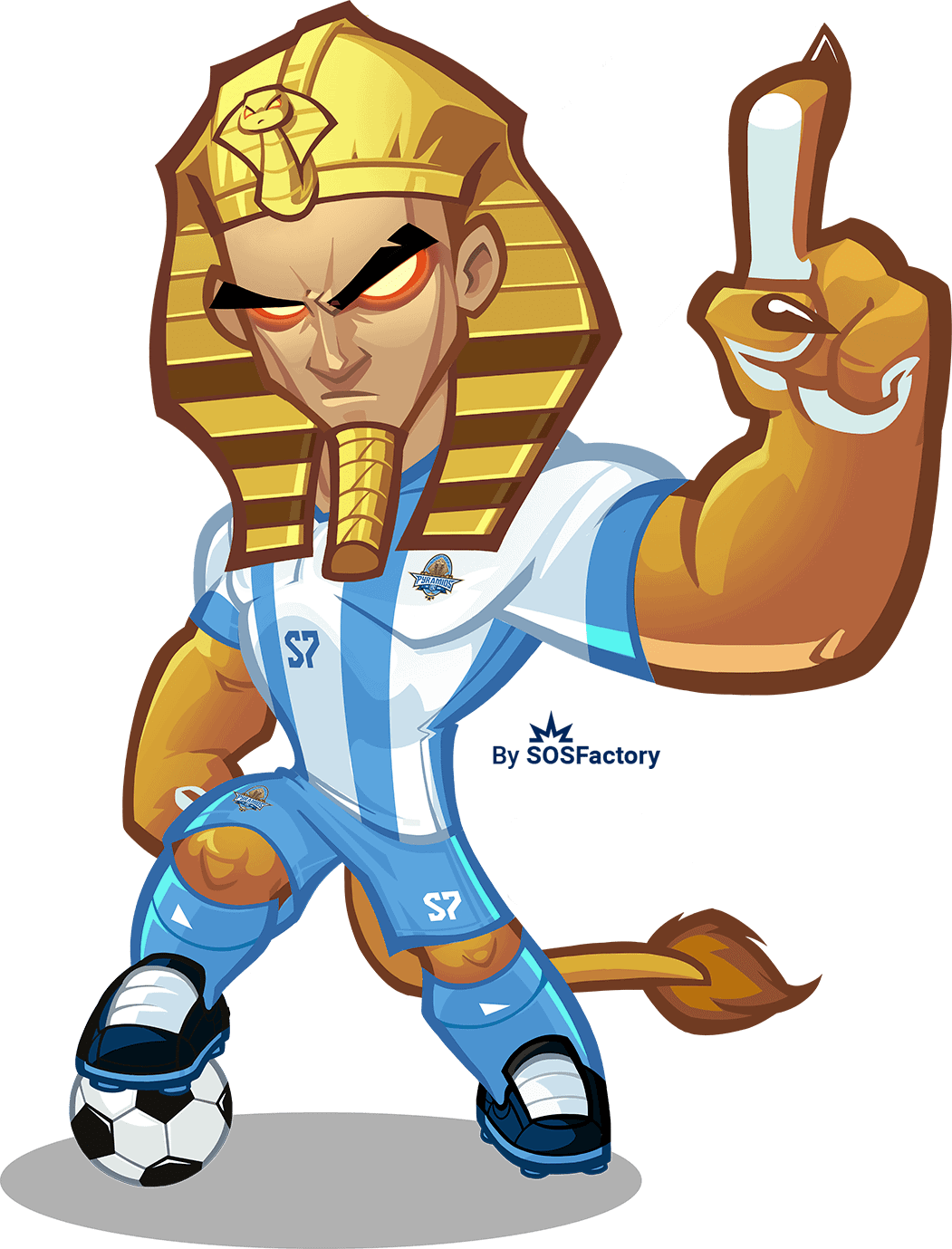 pyramids fc mascot design