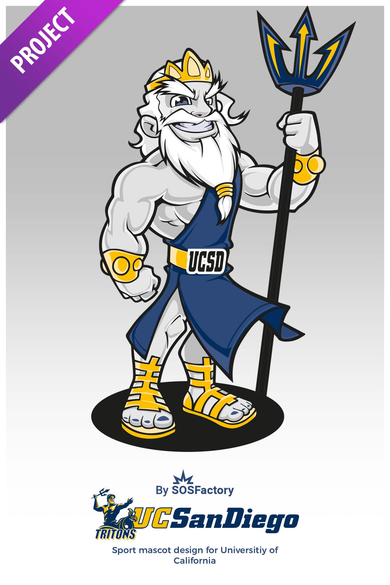 san diego tritons mascot design