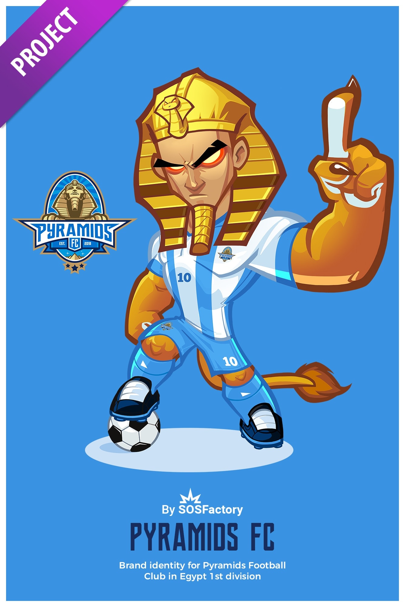 mascot and logo for pyramids