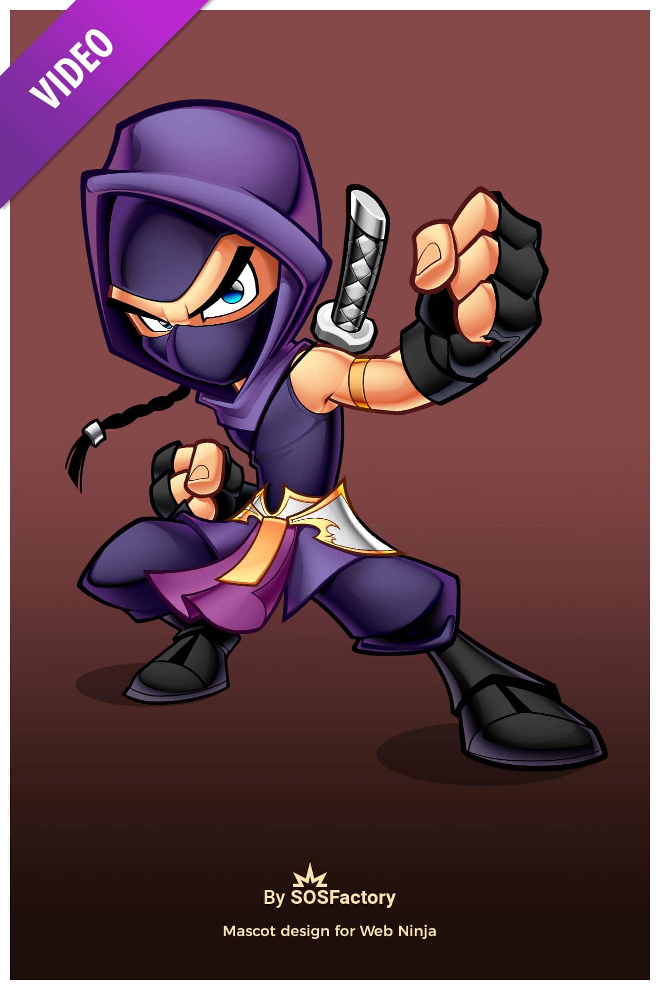 web ninja mascot design