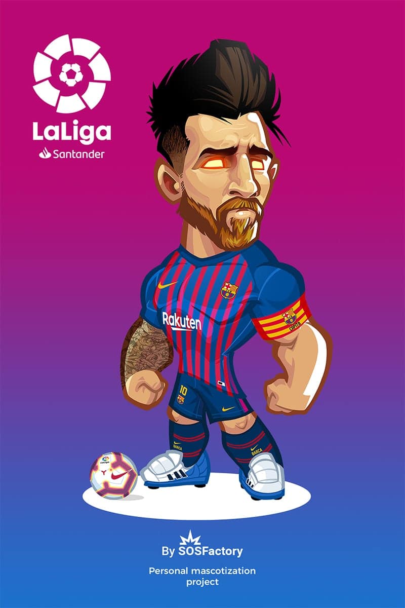 leo messi caricature