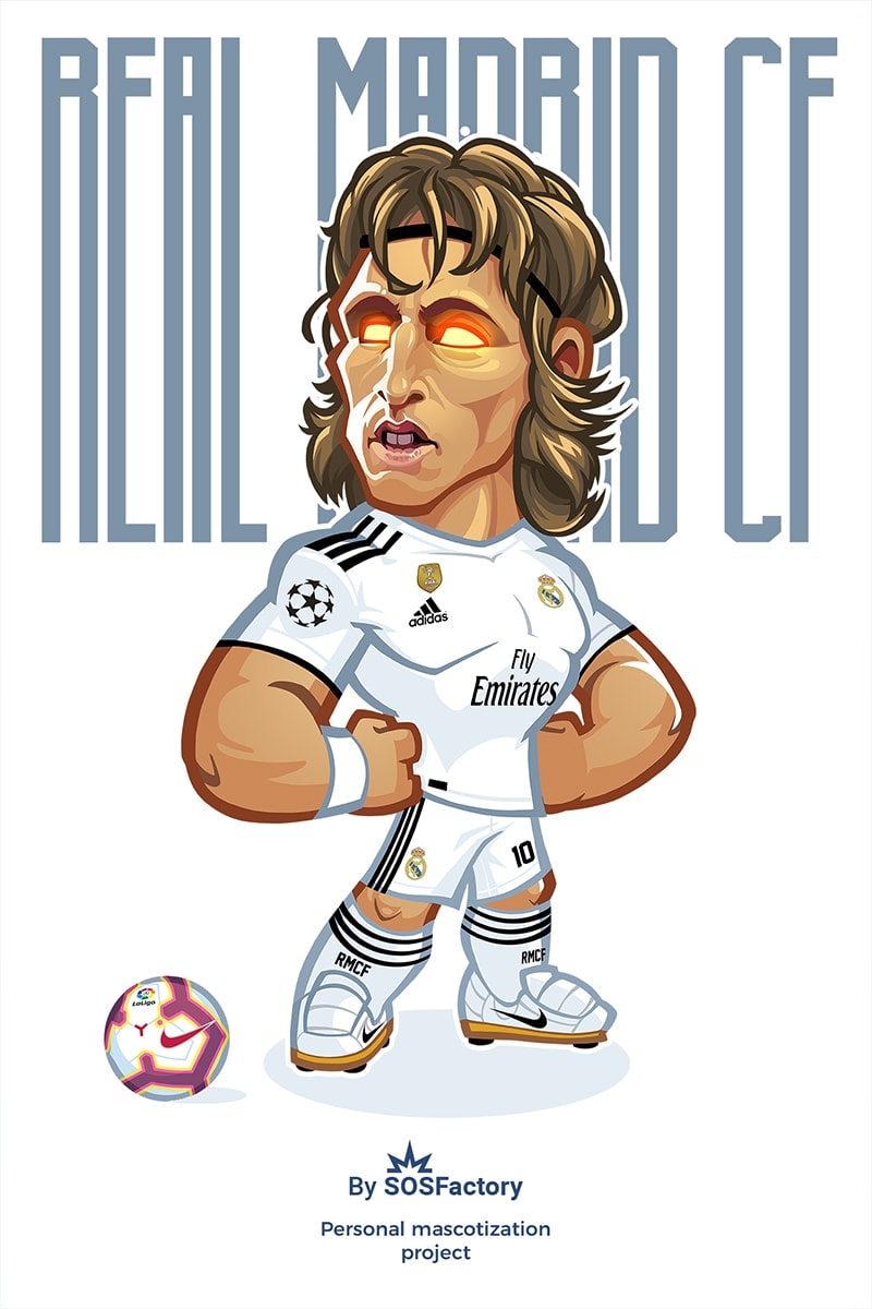 luka modric caricature