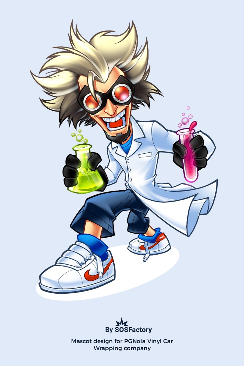 professor mascot design