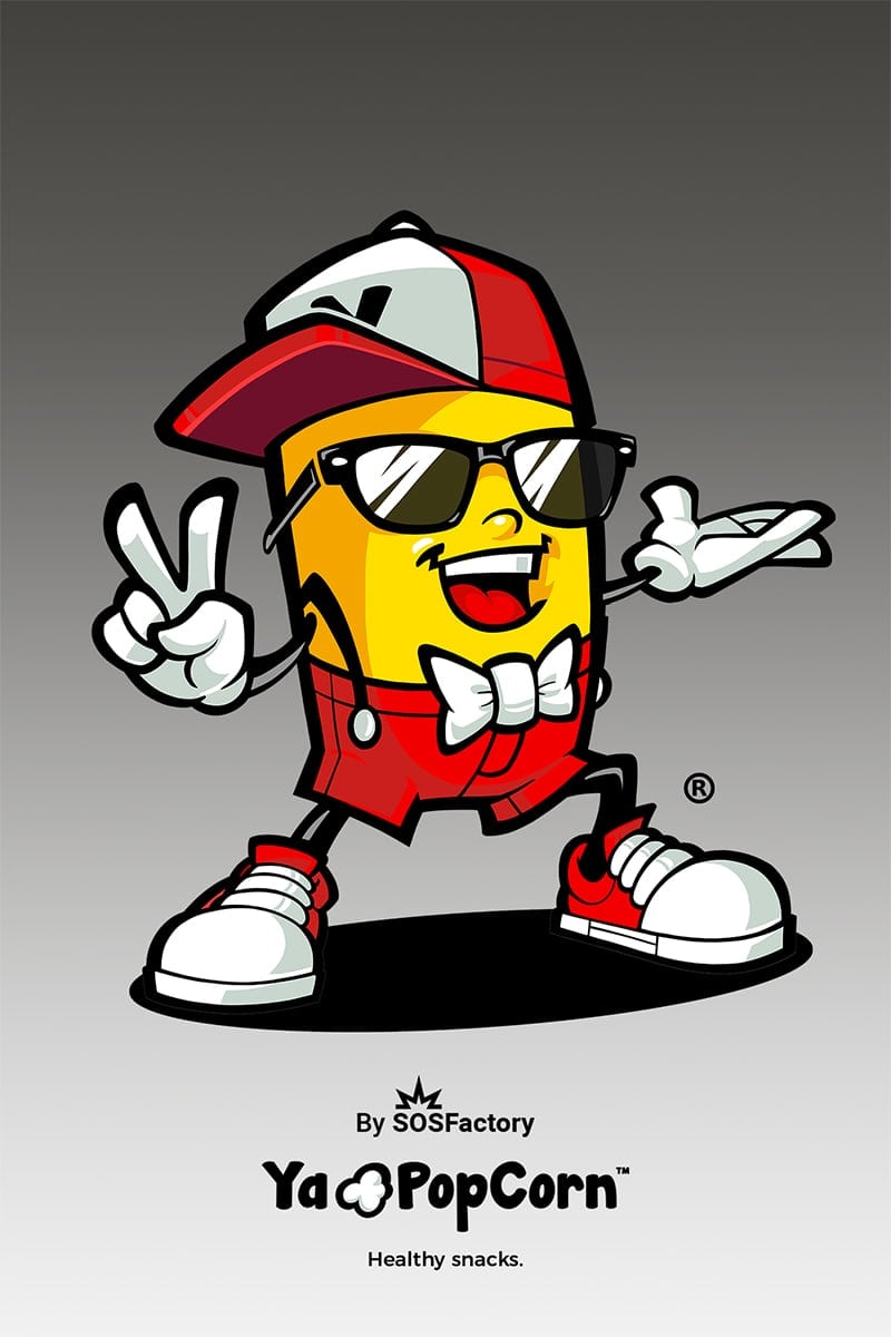 yapopcorn snack mascot design