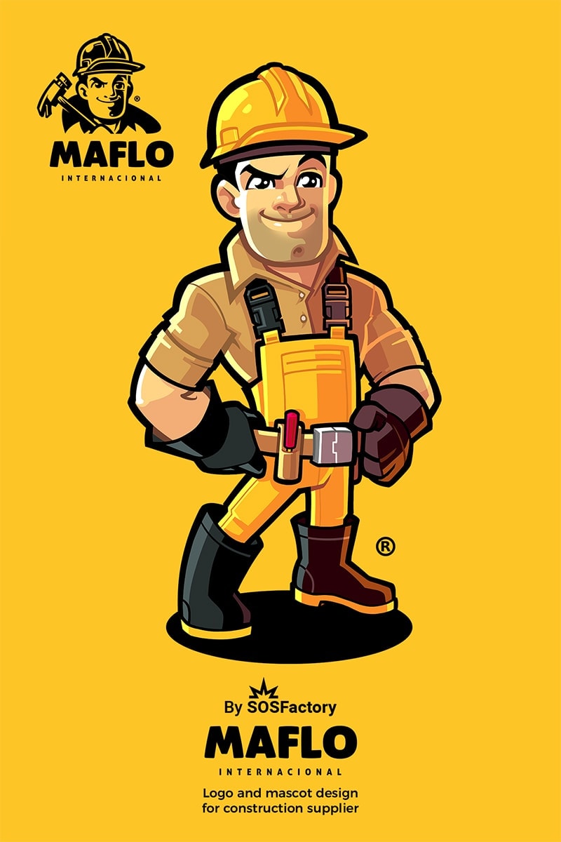 maflo mascot logo design