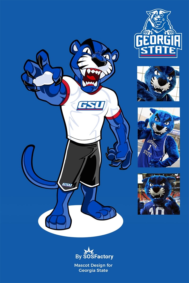 Georgia State sport mascot design