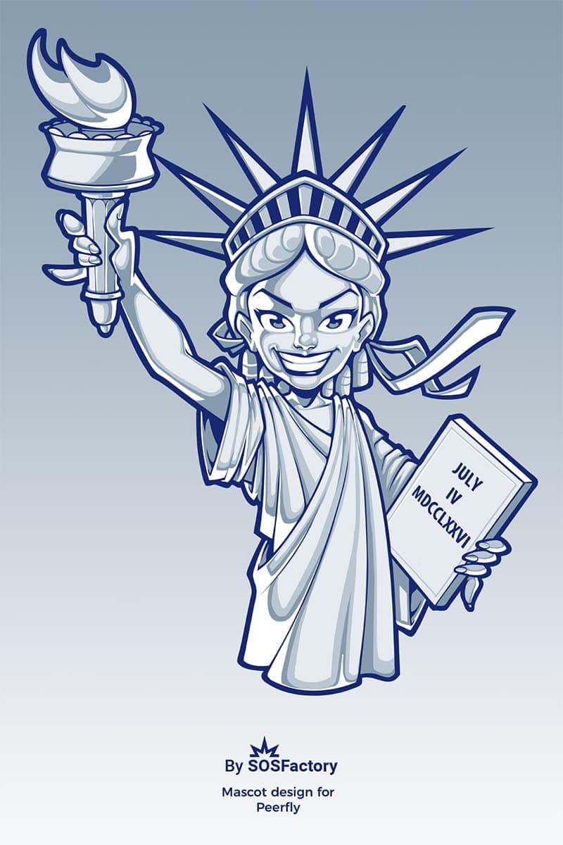 lady liberty mascot design