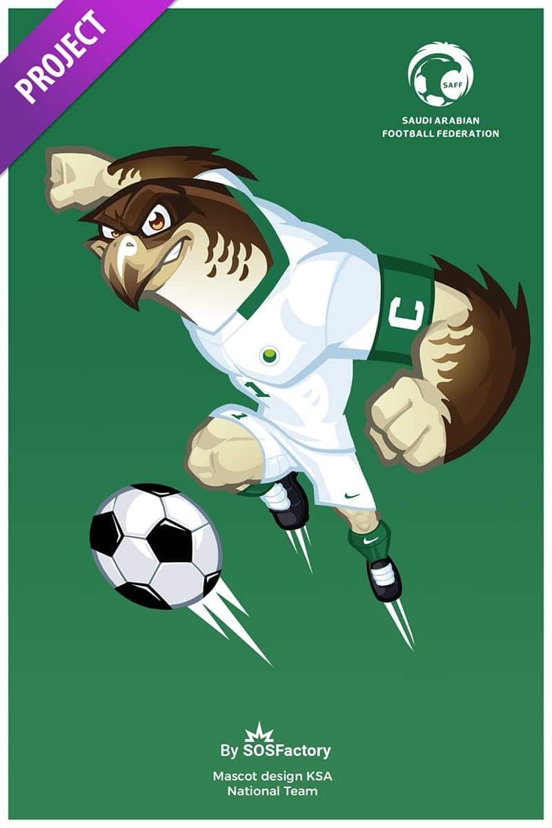 ksa national football team mascot design