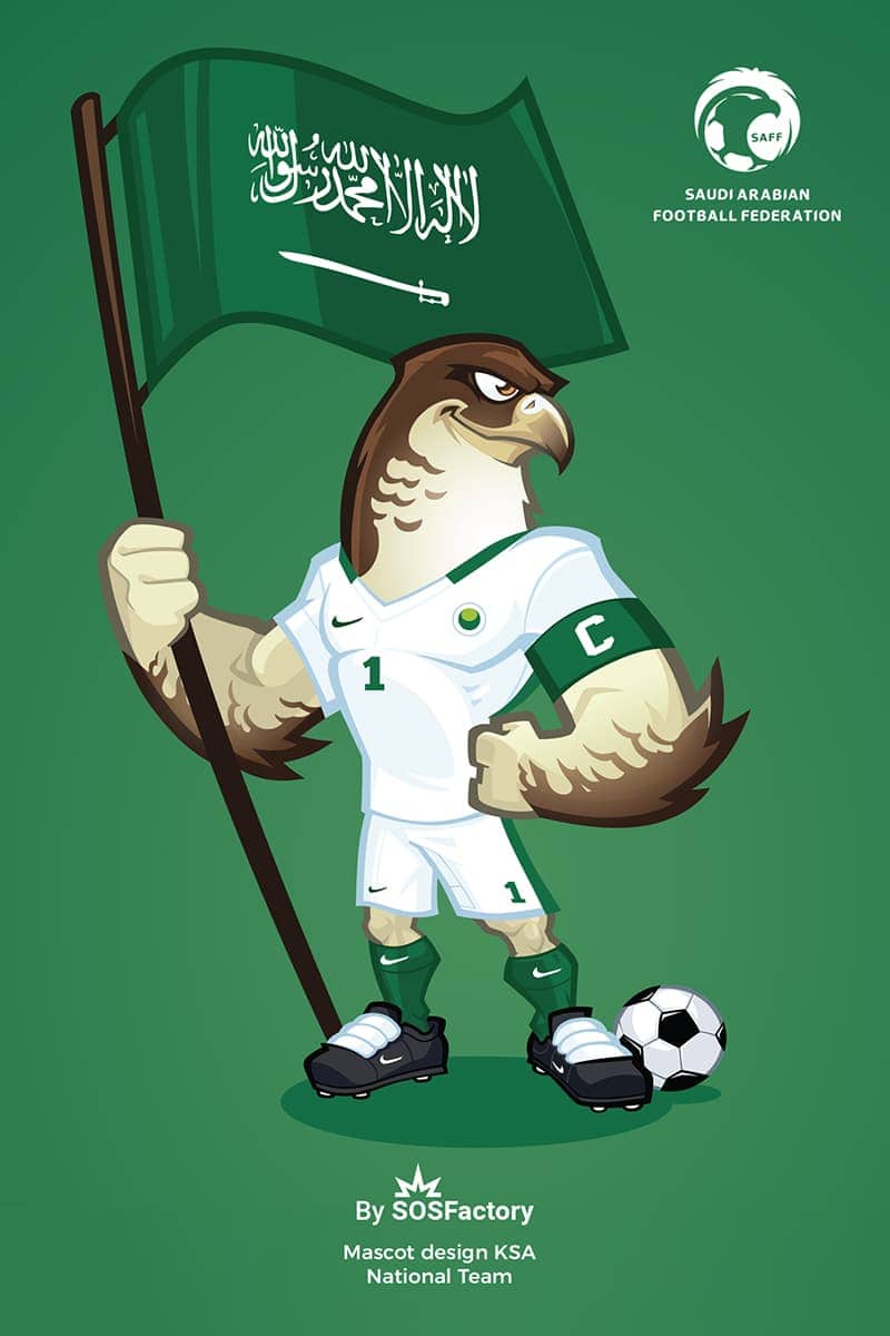 ksa national football team mascot design