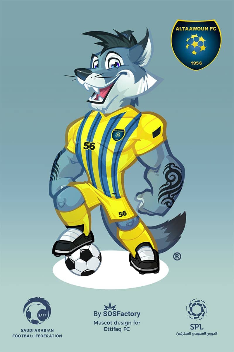 wolf mascot character