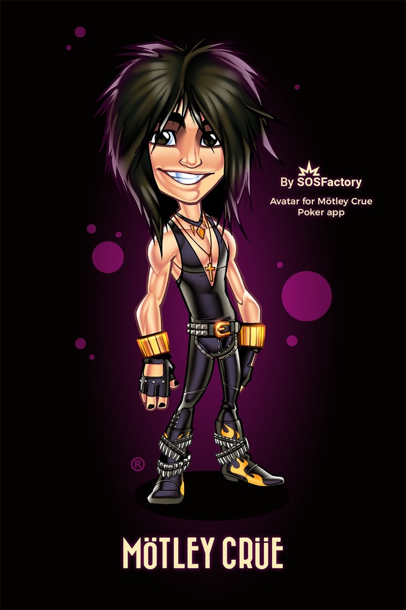 Motley Crue App Caricature