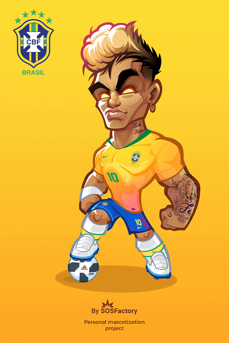 Neymar caricature
