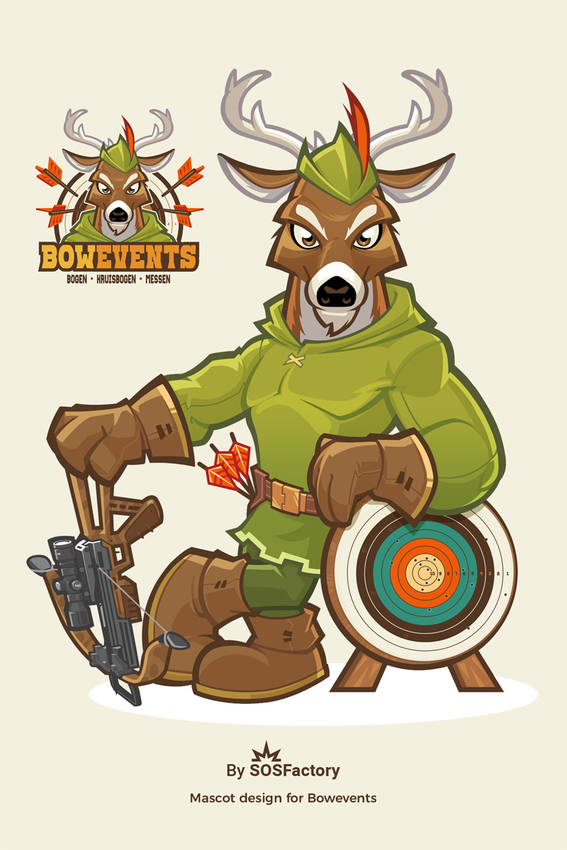 Mascot logo for Bowevents