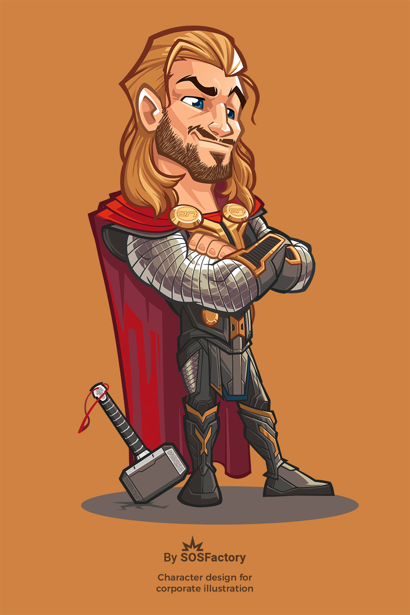 Thor cartoon comic