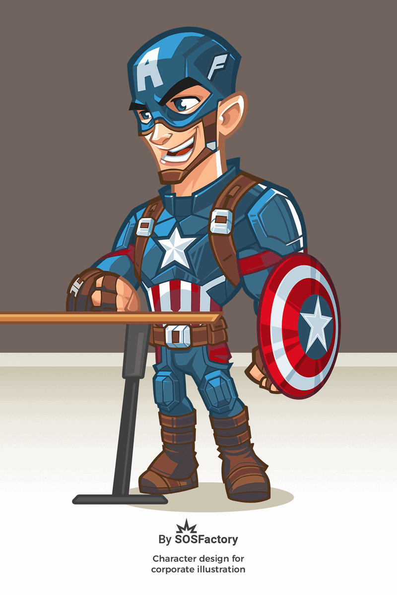 captain america cartoon