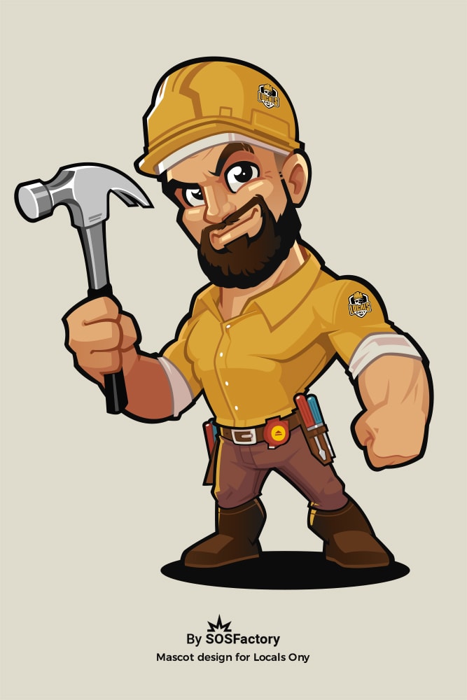 worker mascot design