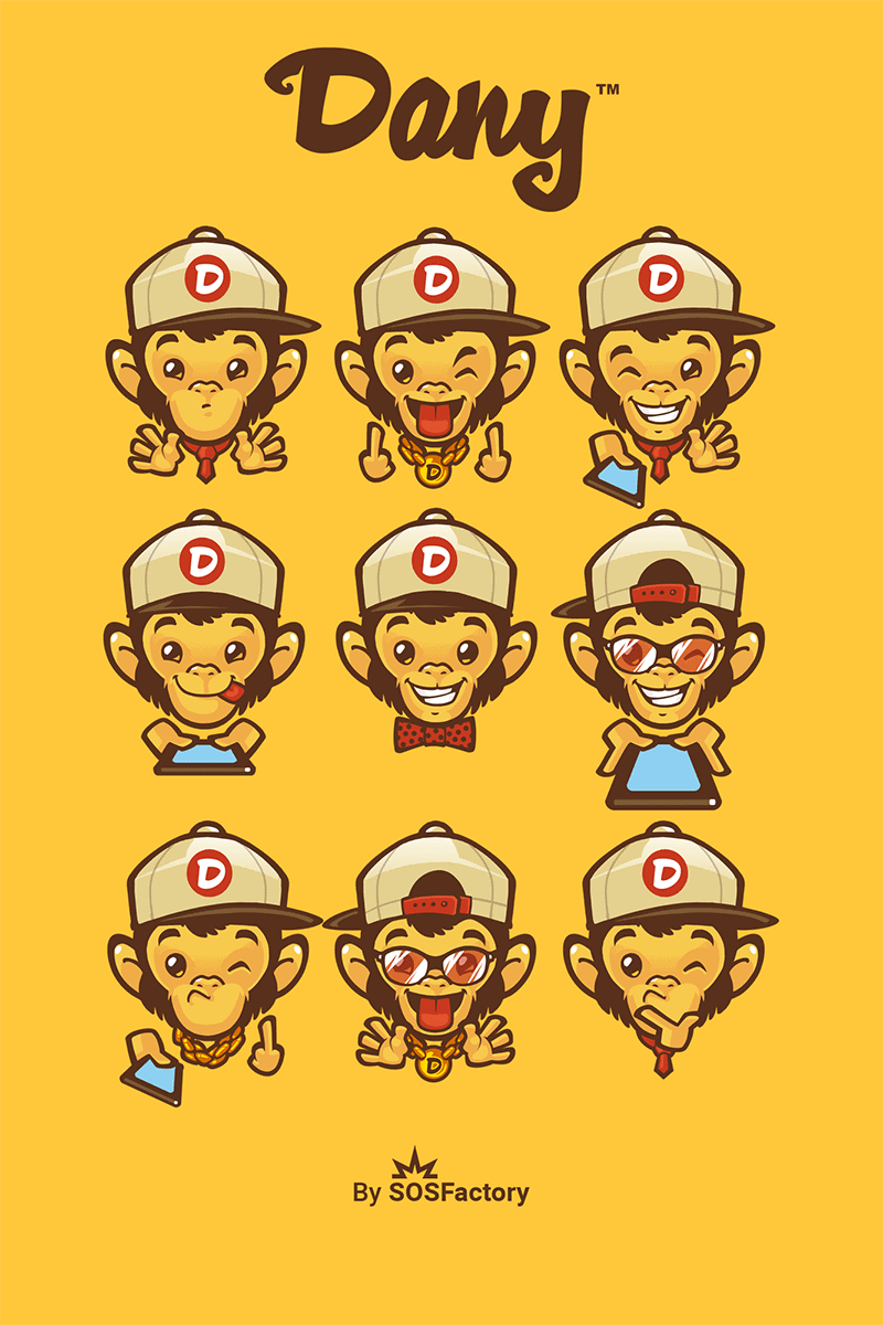 Monkey mascot logo