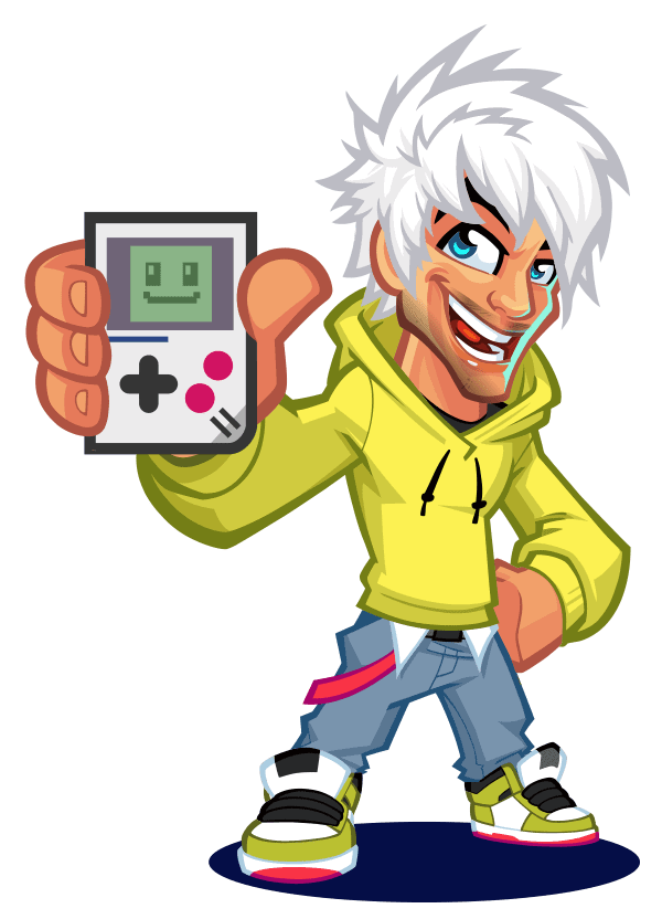 Mascot design gameboy classic