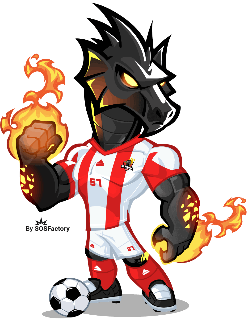 al-wehda mascot design