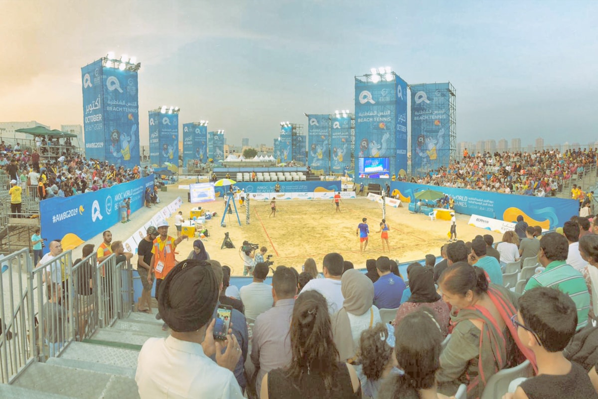 tenis de playa en katara beach