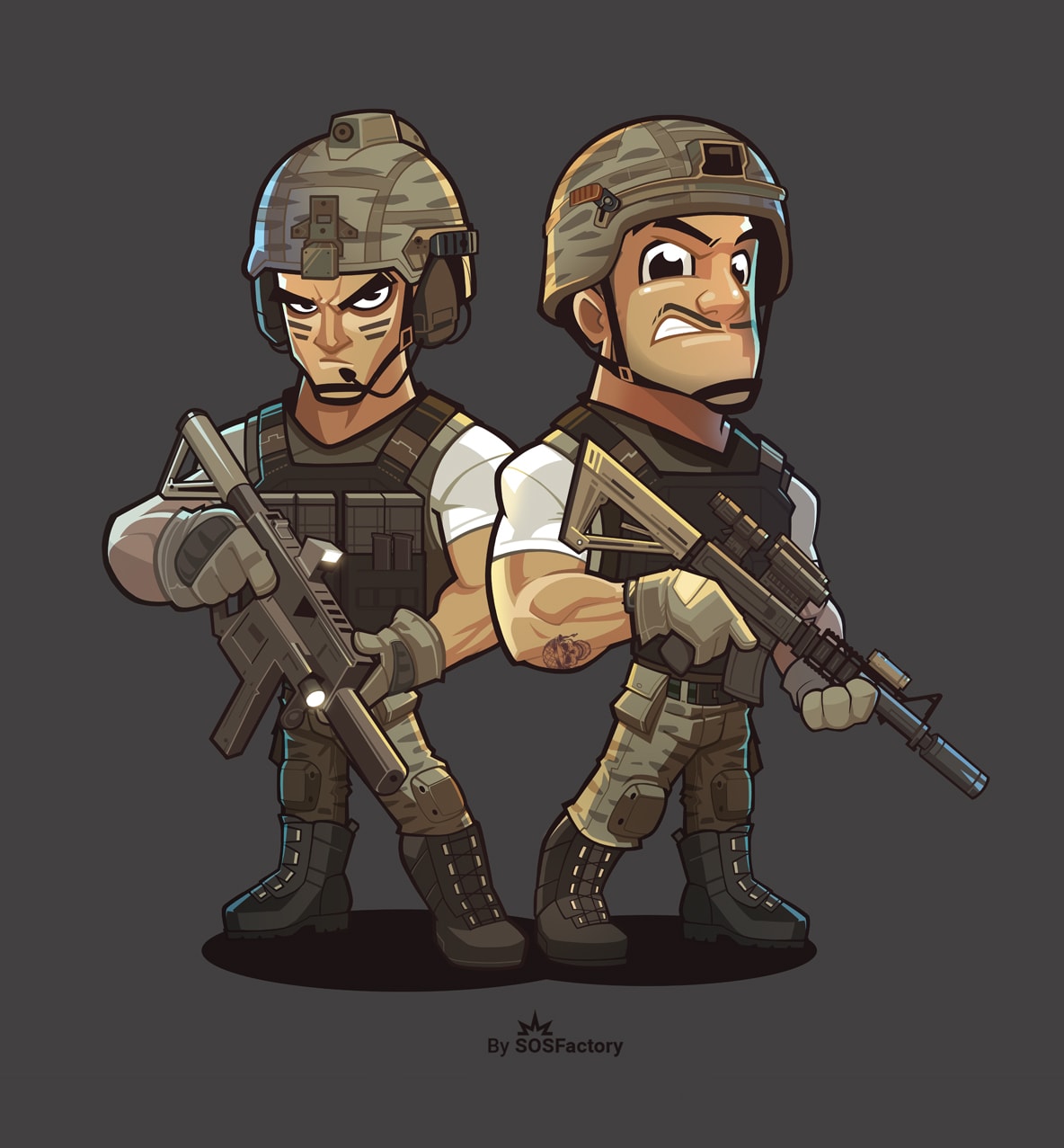 Diseño de Personaje Soldado de asalto