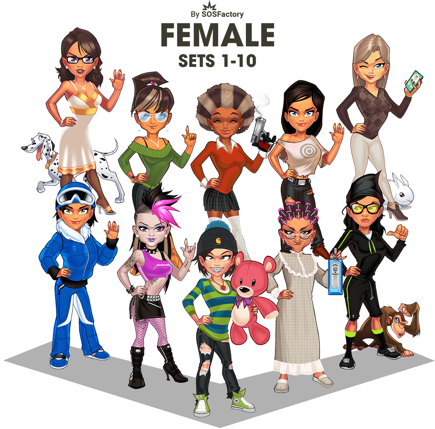 Avatar chicas sets 1-10