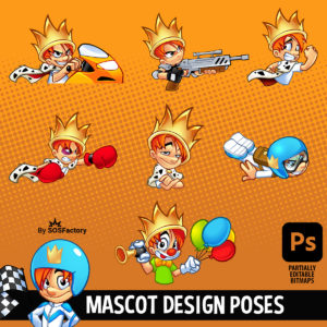 Mascot design poses