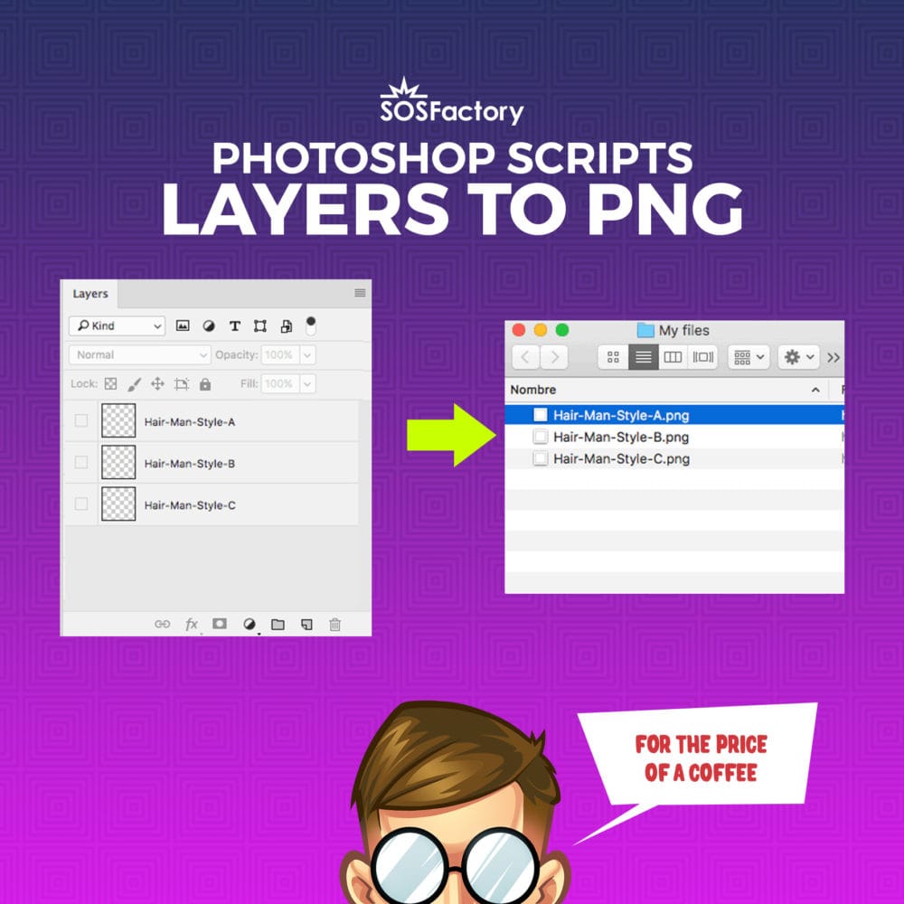 Capas de Photoshop a PNG