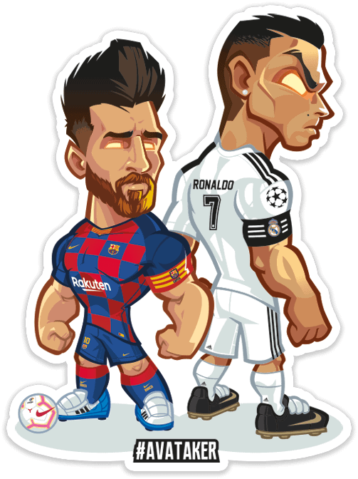 Cristiano Ronaldo Messi Sticker by Meghaoui - Pixels