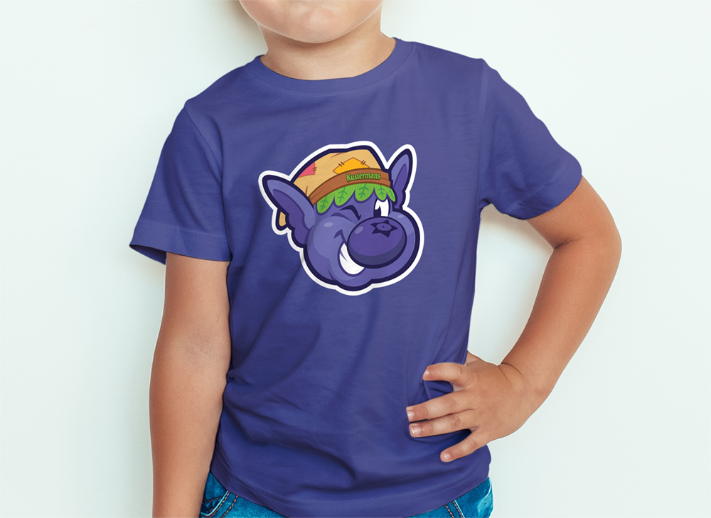Cartoon mascot logo on Tshirt