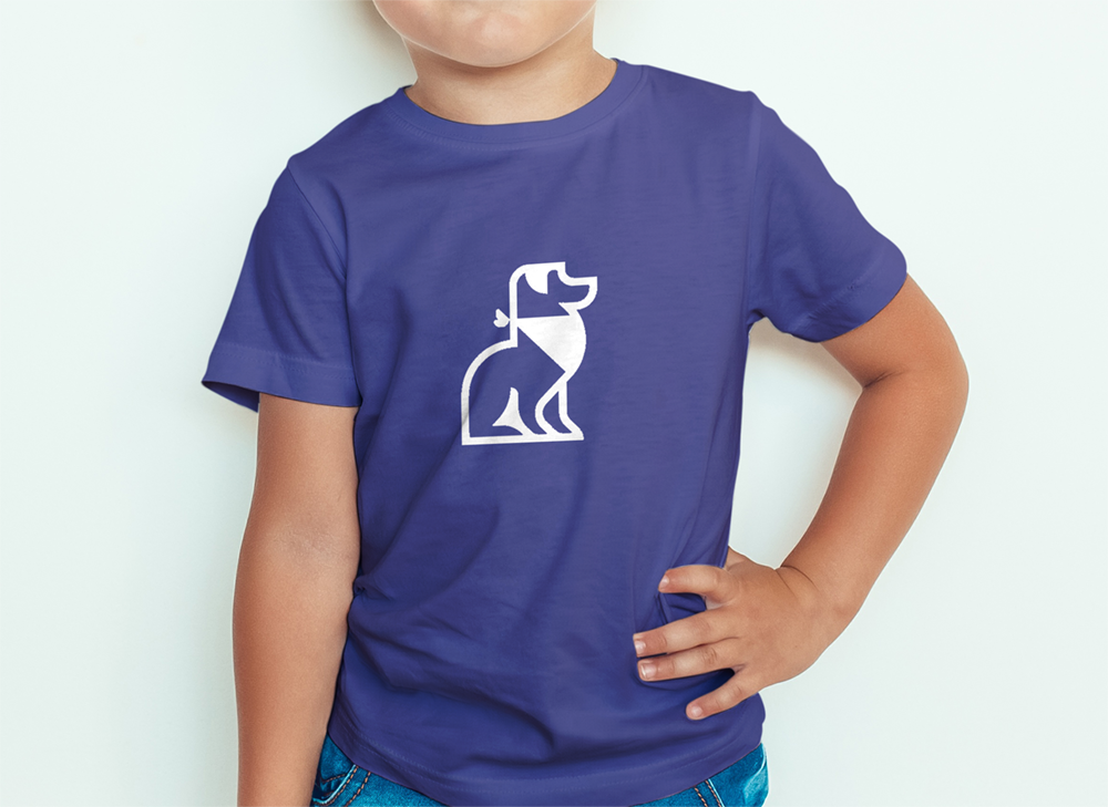 Clean mascot logo on Tshirt