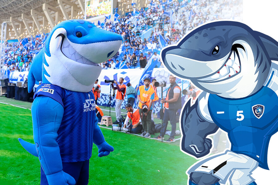 alhilal mascot costume Shark Alhilal mascot costume